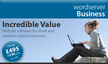 wordserver Business > e200 | website software for small and medium sized businesses > an incredible value website software package from 246 (exc. VAT) set-up and hosted the first 12 months! 96 (exc. VAT) per year thereafter - just 8 per month.